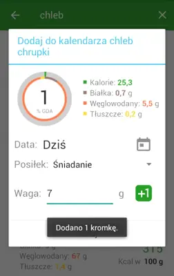 Dieta i trening android App screenshot 2