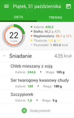 Dieta i trening android App screenshot 5